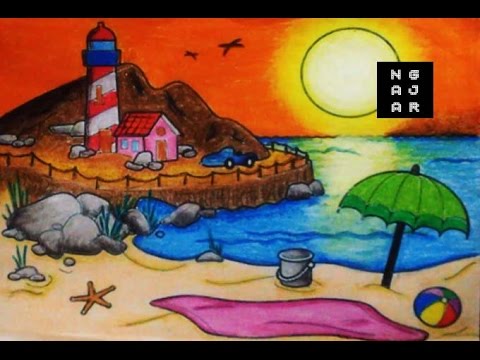 Mewarnai Memancing Ikan Musica Movil Air Laut Pantai Crayon Bagus