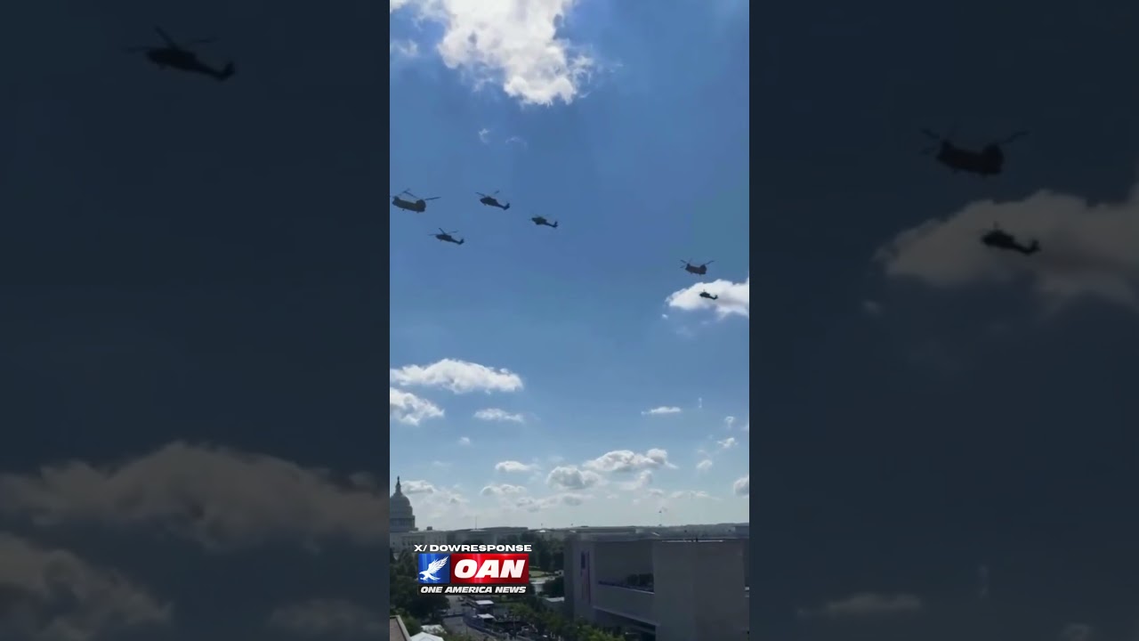 The flyovers have kicked off in Washington, D.C., ahead of the Freedom 250 Grand Prix