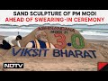 Sand Sculpture Of PM Modi In Odisha Ahead Of Swearing-In Ceremony