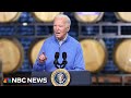 Biden touts ‘critical’ infrastructure plans while making digs at Trump