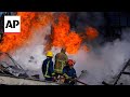Fires still burning after Israeli jets strike warehouse in South Lebanon