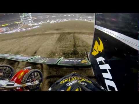 GoPro HD: Ryan Sipes Main Event Crash 2013 January 19th Monster Energy Supercross from Anaheim, CA 
