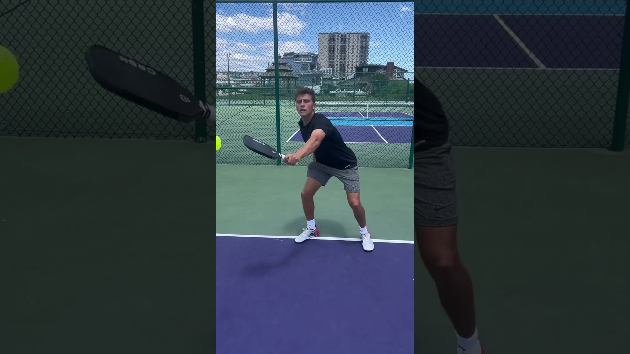 How to hit a BACKHAND 3rd shot drop! 🏀🔥 #pickleball #pickleballtips #shorts