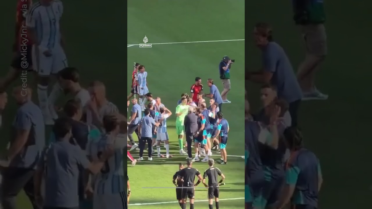 Argentina players brawl with Spain after World Cup loss
