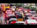 Huge Traffic Jam In Hayathnagar | Heavy Rain |  V6 News  - 03:57 min - News - Video