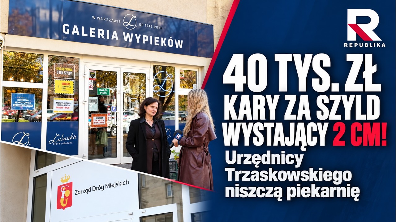 АБСУРД В ВАРШАВЕ! ШТРАФ В РАЗМЕРЕ 40 ТЫС. ЗЛОТЫХ ЗА ВЫСТУПАЮЩУЮ НА 2 СМ ВЫВЕСКУ! Чиновники разрушают пекарню