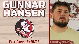Gunnar Hansen FSU Practice Interview 8-20-25 | FSU Football | Florida State Football | Warchant TV