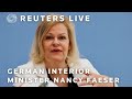 LIVE: German Interior Minister Nancy Faeser gives international police in Germany for Euro 2024 t…