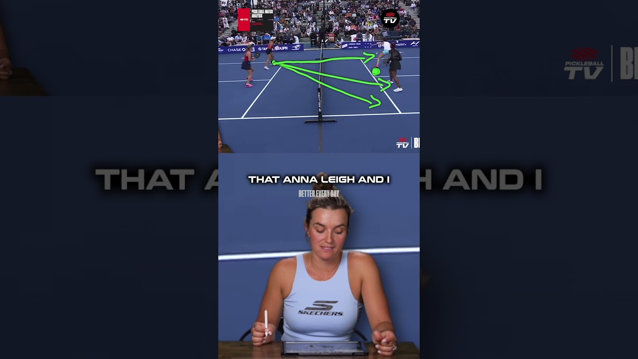 @CatherineParenteauPB reviews a point between herself/Anna Leigh Waters vs. Lea Jansen/Tyra Black 📽️