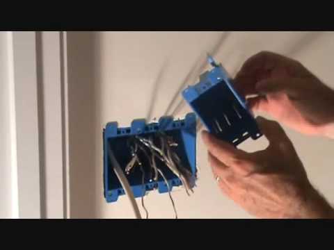 Installing a 3 gang electrical cut in light switch box ... bathroom fan wiring diagram 