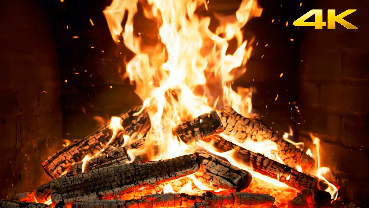🔥 Fireplace Glow (12 Hours) with Cozy Winter Ambience and Fire Sounds for Peaceful Holiday Season