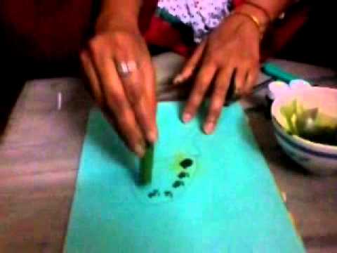Lady's finger Printing, Amazing Painting Style, Cool Painting Techniques - YouTube