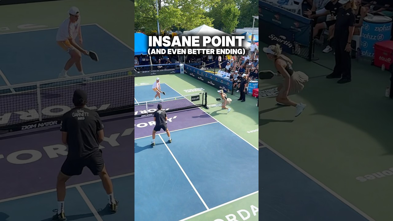 Amazing pickleball point. Even better ending. 😂