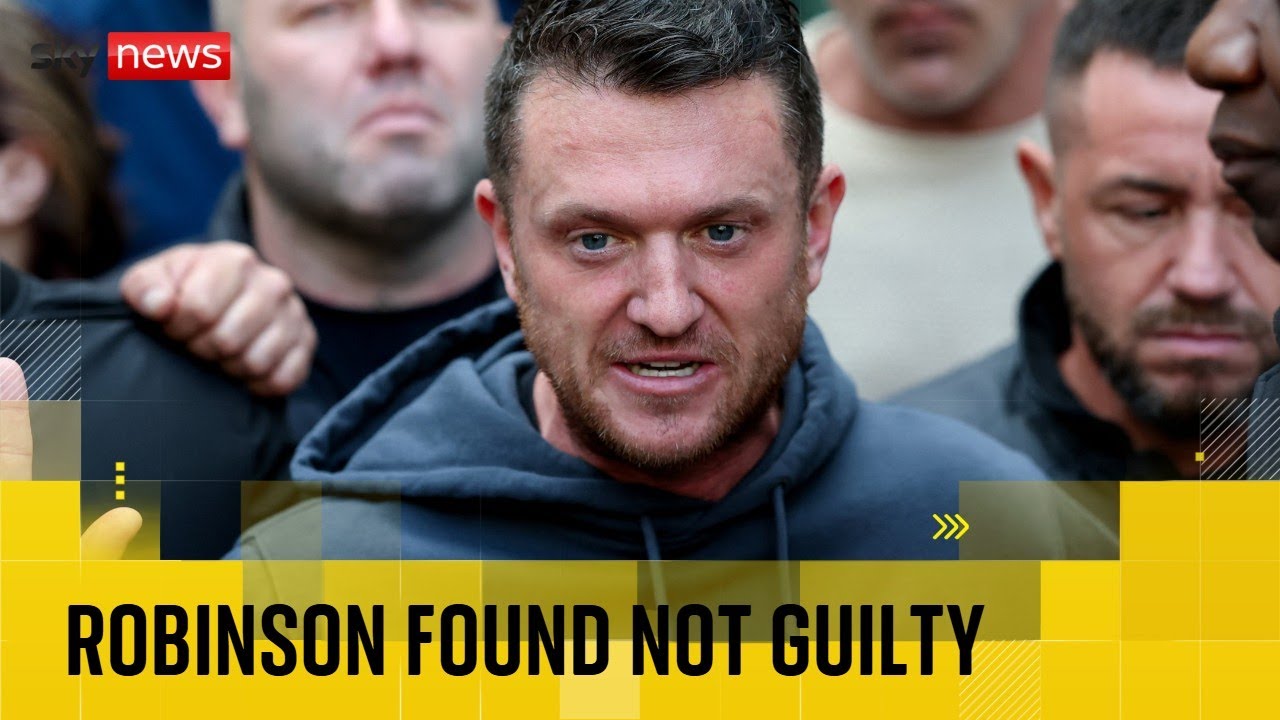 Tommy Robinson found not guilty of terror offence