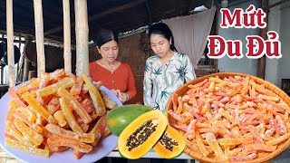 Làm Mứt Đu Đủ vừa đẹp vừa ngon lại mang ý nghĩa đủ đầy dịp tết này