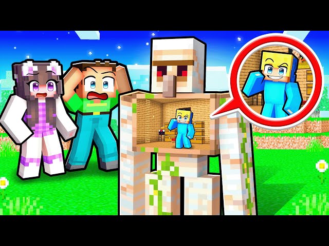 Ukri baute eine Basis im Inneren eines Golems, um seine Freunde zu pranken in Minecraft!