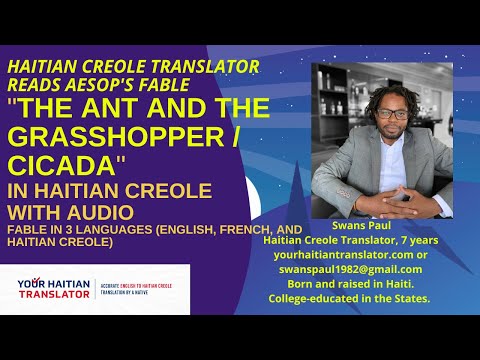 Haitian Creole translator publishes the Ant and the Grasshopper in Haitian Creole with audio