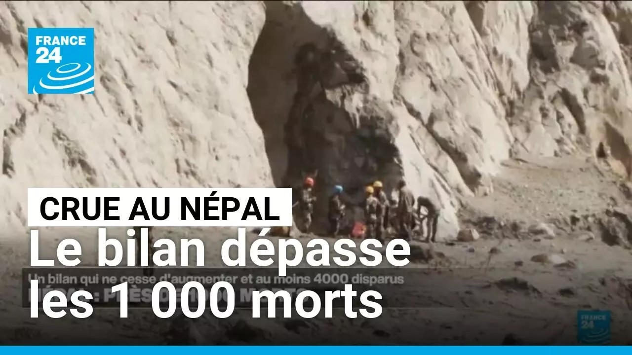 Crue au Népal : le bilan ne cesse d'augmenter et dépasse la barre des 1 000 morts • FRANCE 24