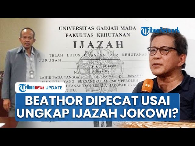Rocky Gerung Sebut Beathor Suryadi Dipecat seusai Sebut Ijazah Jokowi Dicetak di Pasar Pramuka