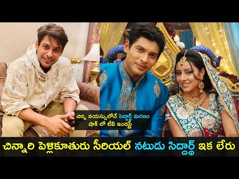 Chinnari Pellikuturu actor Sidharth Shukla passes away Chinnari Pellikuturu actor Sidharth Shukla passes away