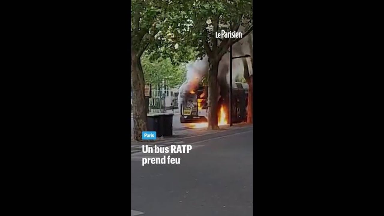 Paris : un bus RATP en feu dans le 13e arrondissement