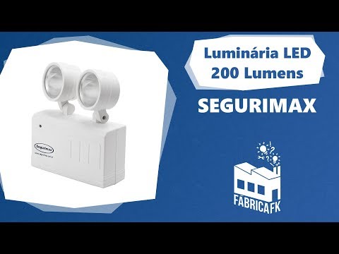 Luminária de Emergência Com Faróis Led Segurimax - Bivolt - Vídeo explicativo