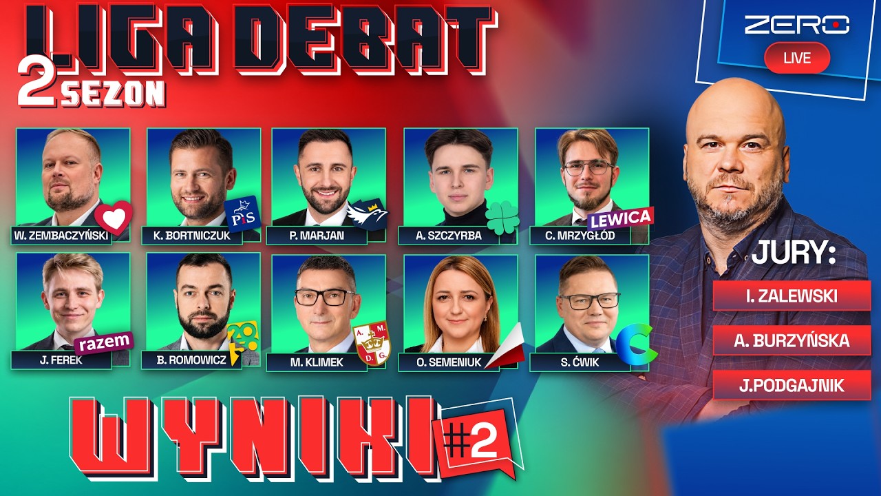 LIGA DEBAT 2 #2 WYNIKI - PRUSINOWSKI, ZALEWSKI, BURZYŃSKA, PODGAJNIK