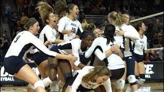 The Rice Owls volleyball team defeats Texas for the first time in history