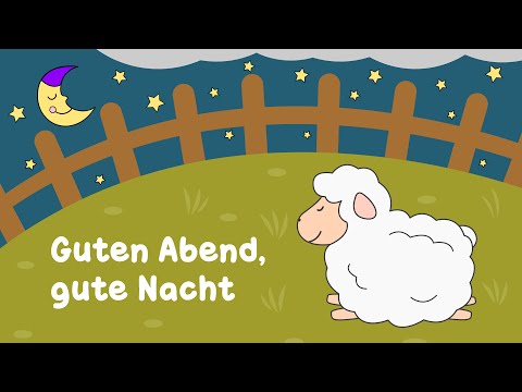 Baby Einschlafmusik "Guten Abend, gute Nacht", sanftes Klavier, dunkler Hintergrund, 30 Minuten