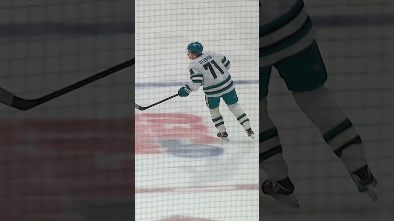 Toute une frappe! 😮‍💨Déjà un 34e but cette saison pour Macklin Celebrini! #sjsharks