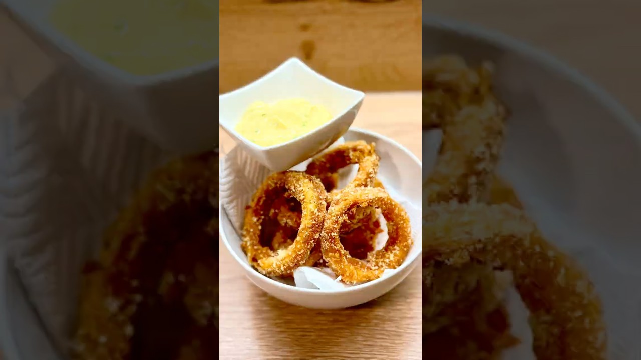 Cibulové kroužky s majonézou z pečeného česneku | Těhotnej kuchař