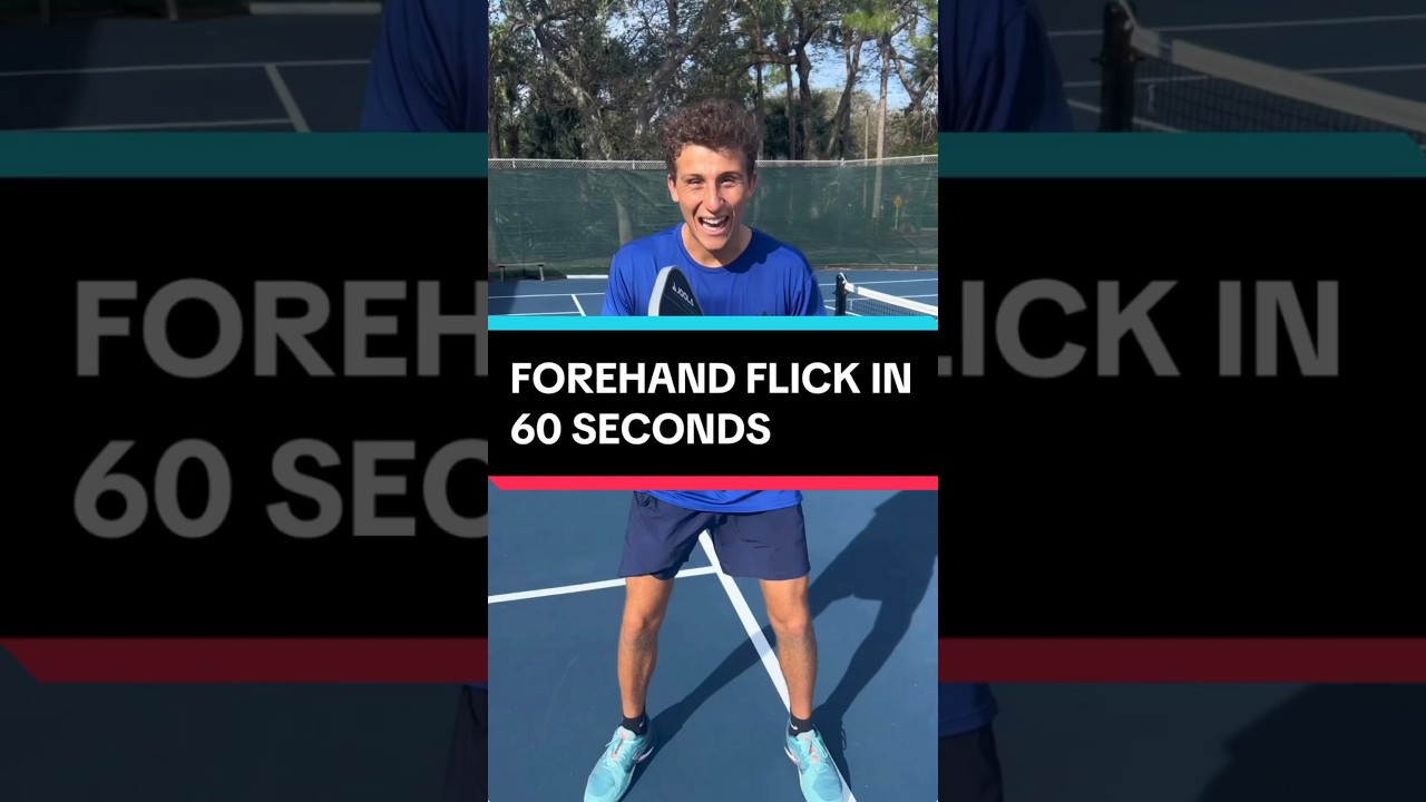 How to hit the forehand flick in 60 seconds! #pickleball #pickleballtips #shorts