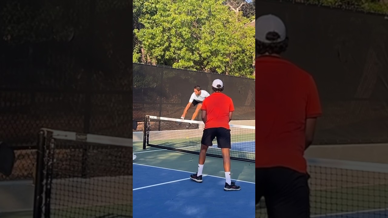 The World’s Worst Erne Attempt 😂 #pickleball #pickleballaddict #pickleballlowlights