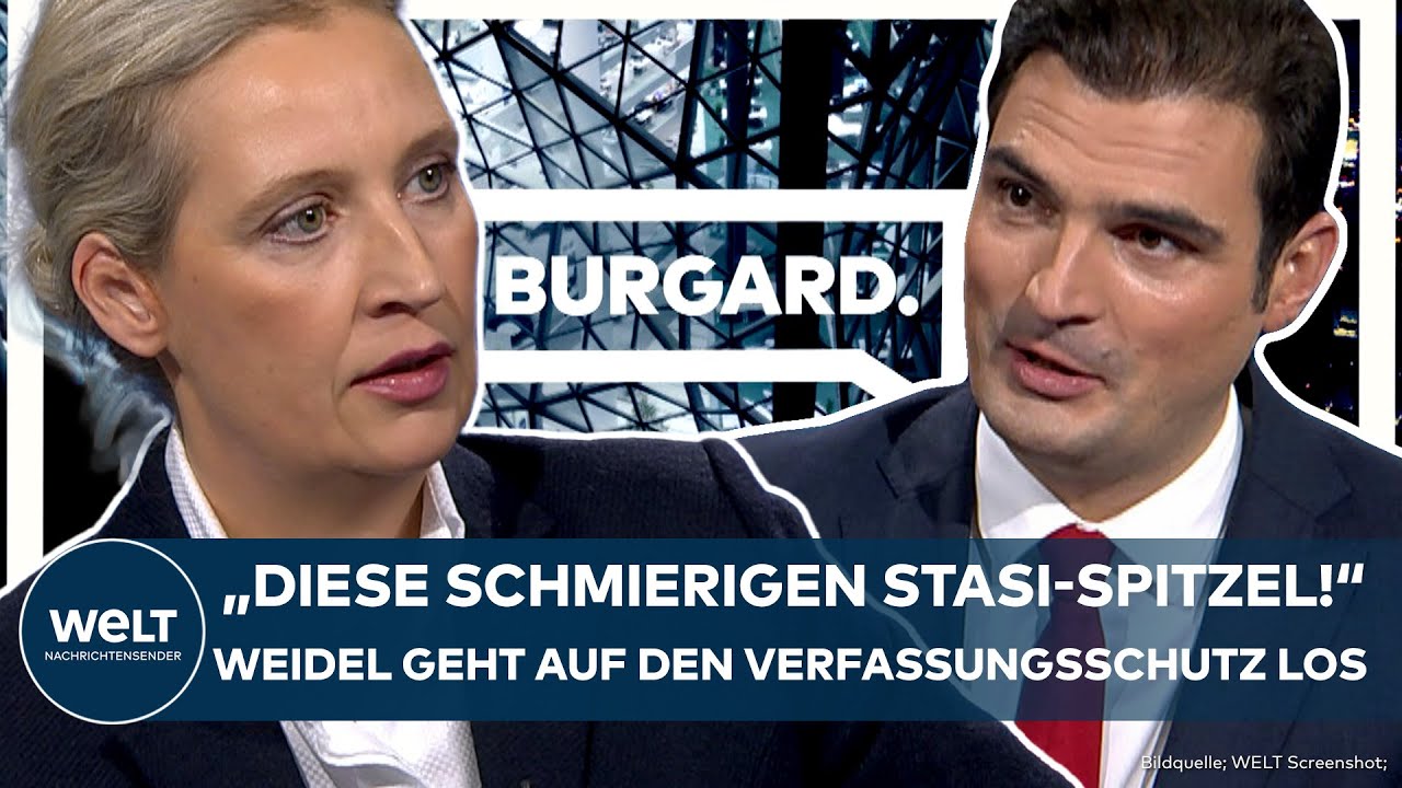 BURGARD: "Schmierige Stasi-Spitzel!" AFD-Chefin Alice Weidel geht auf den Verfassungsschutz los!