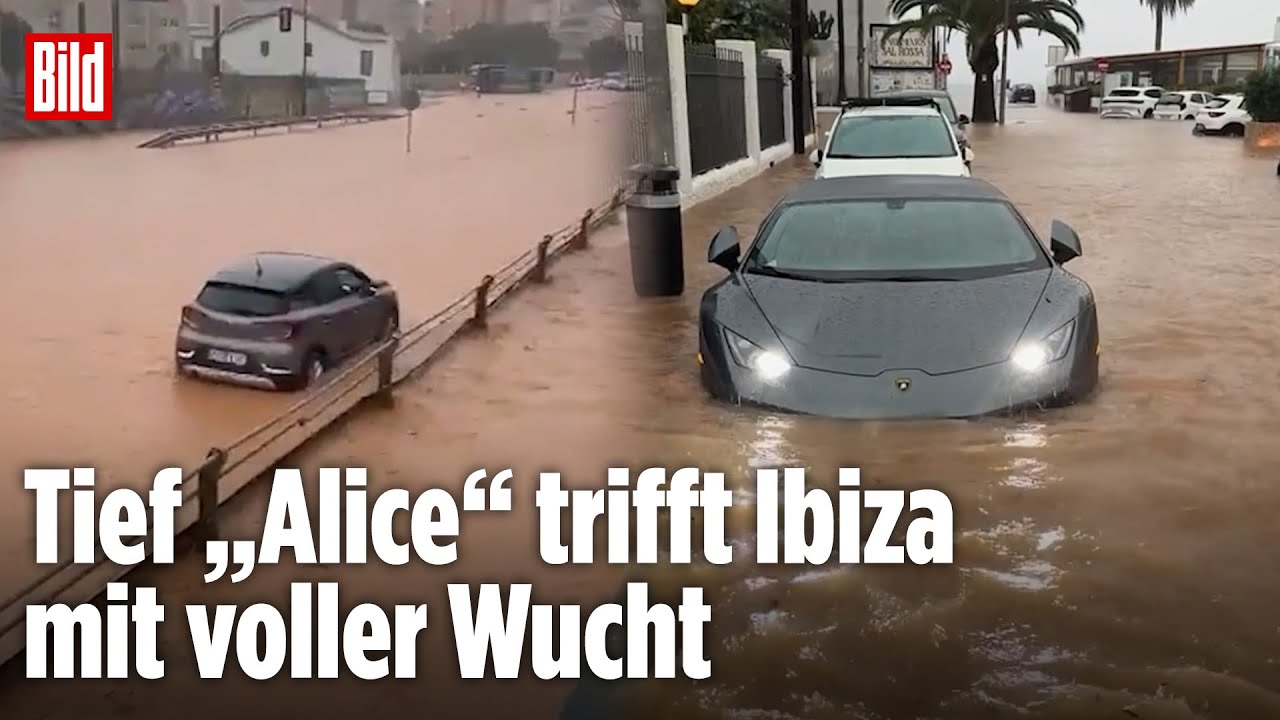 Spanien: Ibiza kämpft erneut mit Unwetter-Chaos und Überflutungen
