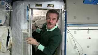 It's bedtime on the ISS. CSA Astronaut Chris Hadfield shows us how astronauts sleep in space. Credit: Canadian Space Agency/NASA

For more about sleeping in space, see: http://www.asc-csa.gc.ca/eng/as