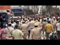 Delhi | Protest | People vandalized cars in Pandav Nagar |  4-year-old girl was allegedly raped