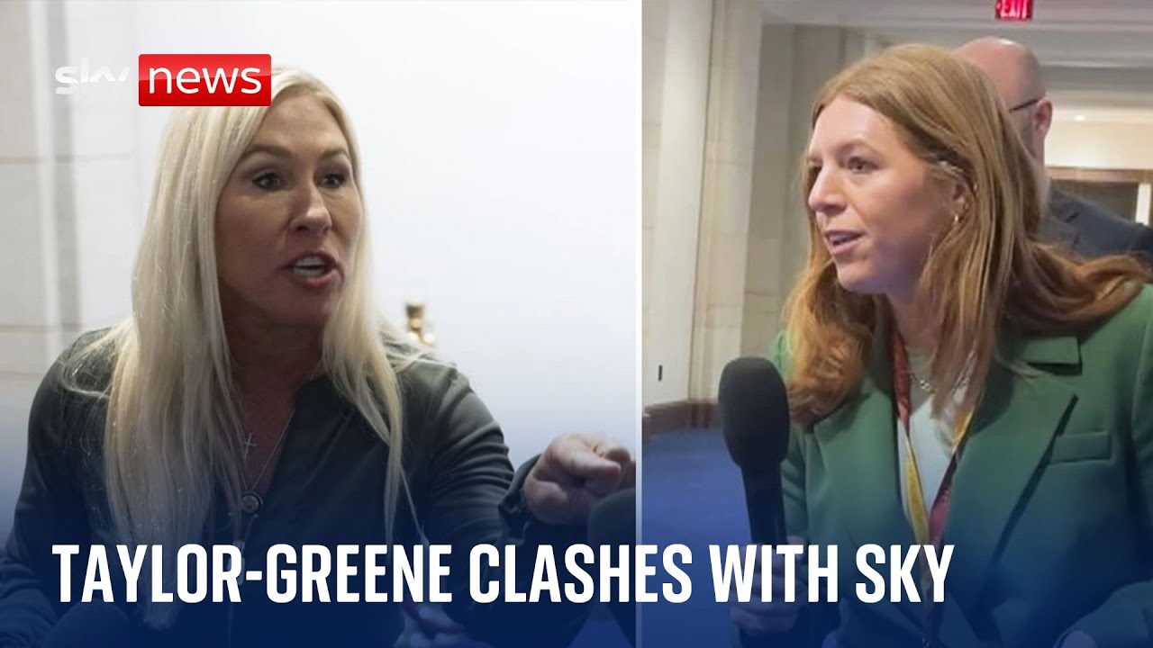 Marjorie Taylor-Greene clashes with Sky correspondent as Trump calls Signal debacle a 'witch hunt'