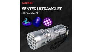 Pratinjau video produk TaffLED Senter Ultraviolet 395nm 21 LED - UV-21