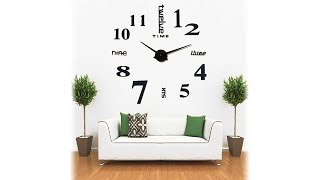 Pratinjau video produk Taffware Jam Dinding Besar DIY Giant Clock Quartz 90-100cm - DIY-101