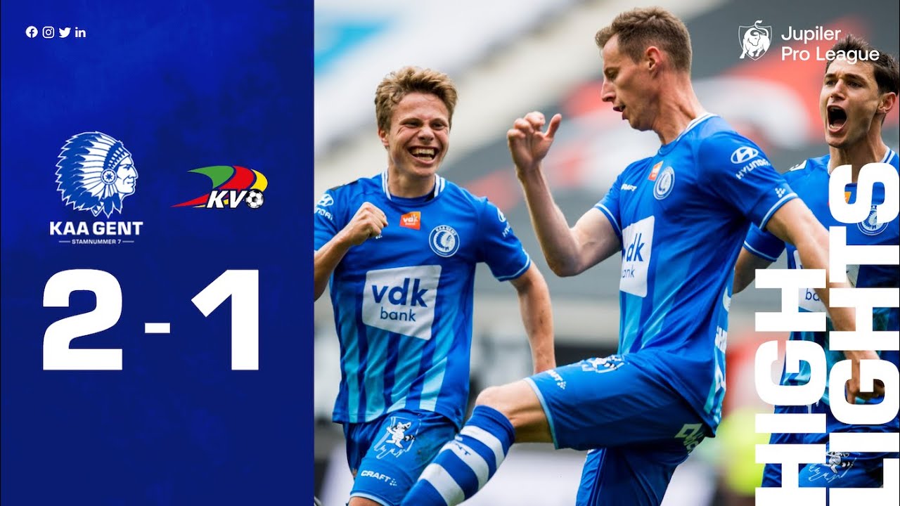 KAA Gent - KV Oostende: 2 - 1 (Europe Play-Offs MD 3⎢20-21)