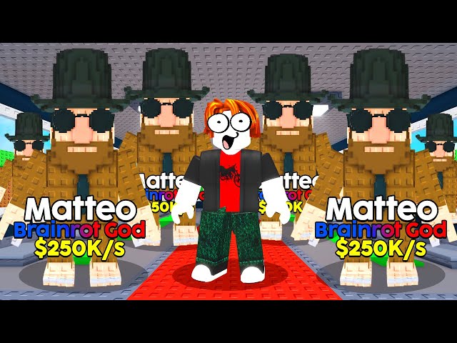 ADMIN ATIVOU MATTEO INFINITO NO ROUBE O BRAINROT 😰 (BASE COMPLETA DE MATTEO)