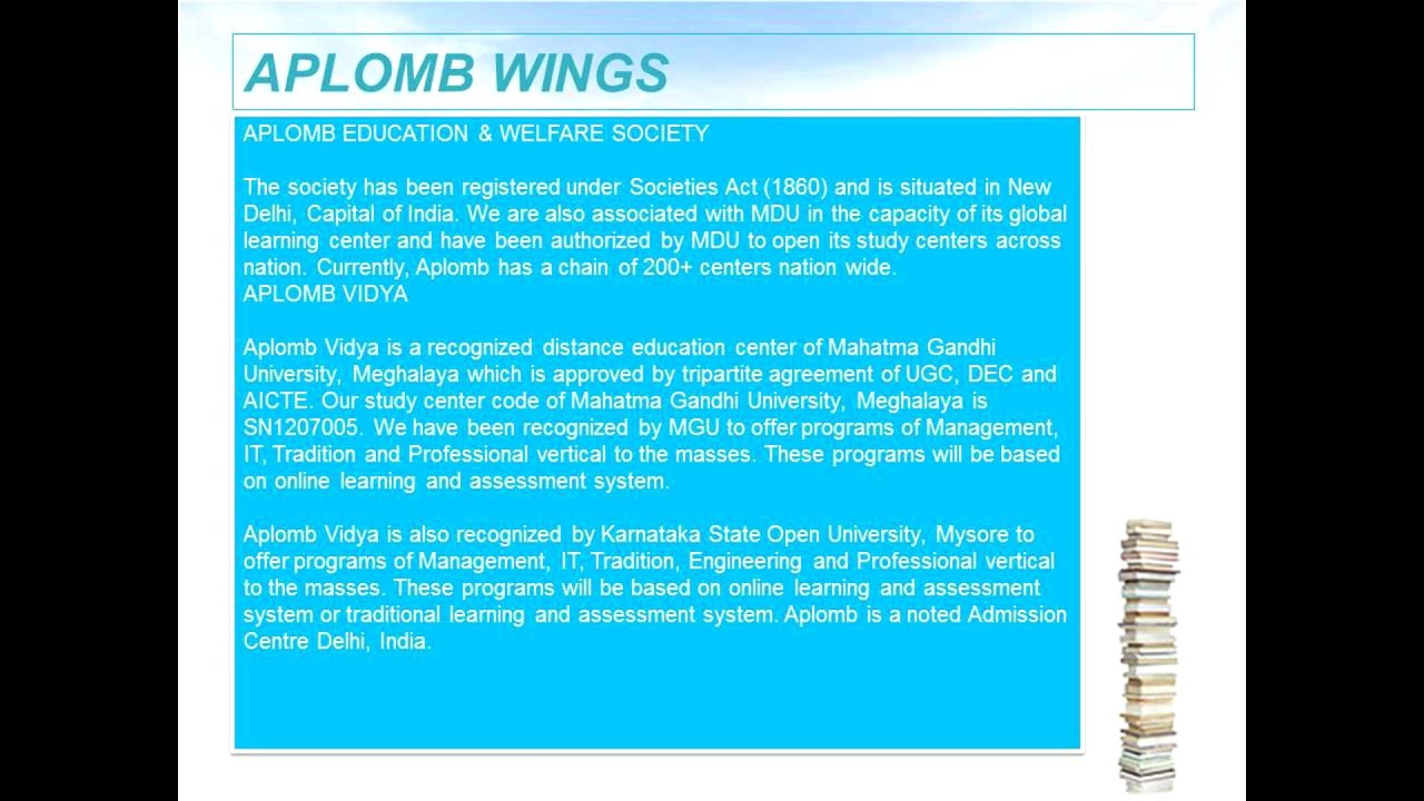 Aplomb India-Distance Education Consultant in India - YouTube