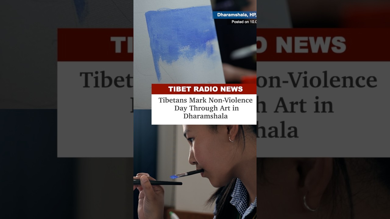 Tibetans Mark Non-Violence Day Through Art in Dharamshala