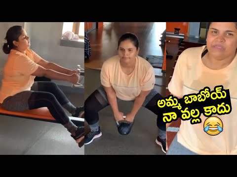 Comedian Vidyullekha Raman shares workout video Comedian Vidyullekha Raman shares workout video