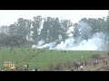 Police Use Tear Gas To Disperse Protesting Farmers At The Haryana-punjab Shambhu Border. | News9