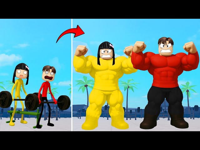 Yuta Mio dan Baby Celine Berubah Dari Kurus Jadi Raksasa Berotot | ROBLOX