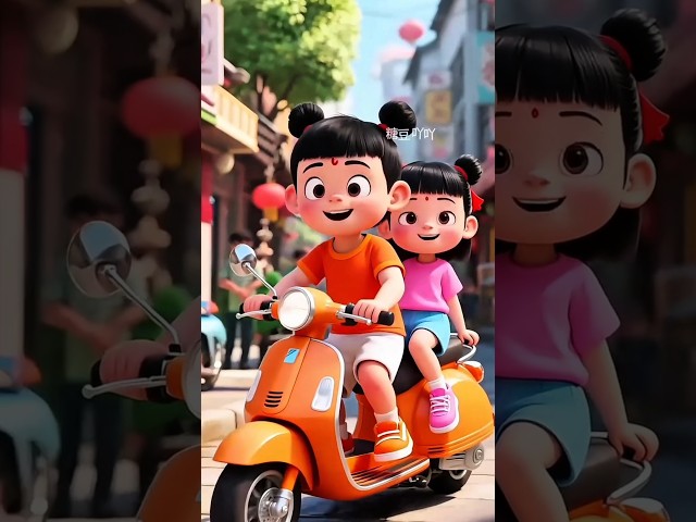 Nezza Kejar Truk Sampah Pakai Motor! #shorts #animasi #kartun