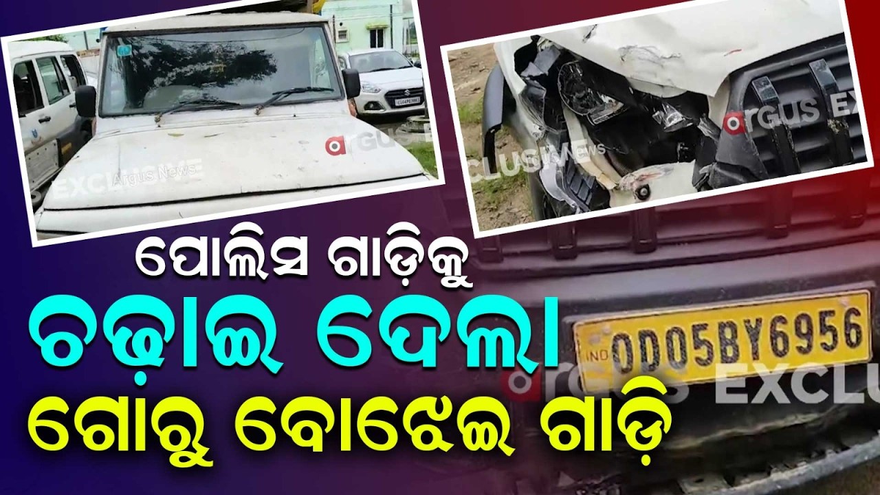 Cattle Smugglers Ram Truck Into Police Van In Boudh Kantamal | Narrow Escape For Cops | Argus News