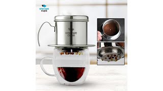 Pratinjau video produk One Two Cups Vietnam Drip Coffee Filter Saringan Kopi Sekrup 250ml 8Q - LC2